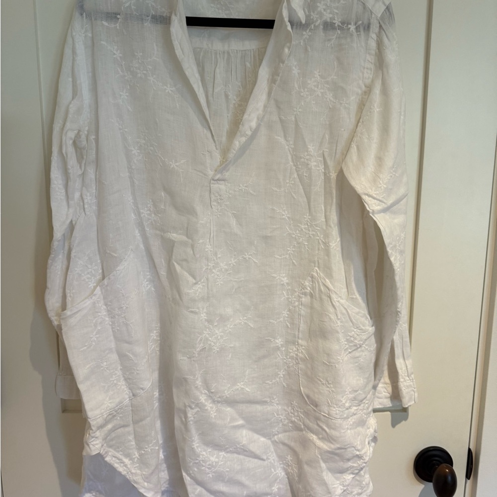CP Shades White Embroidered Blouse